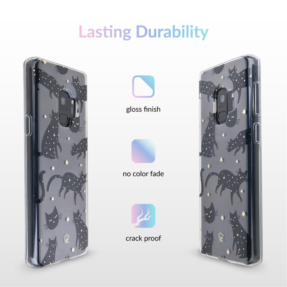 Black Cat Clear Samsung Galaxy Case