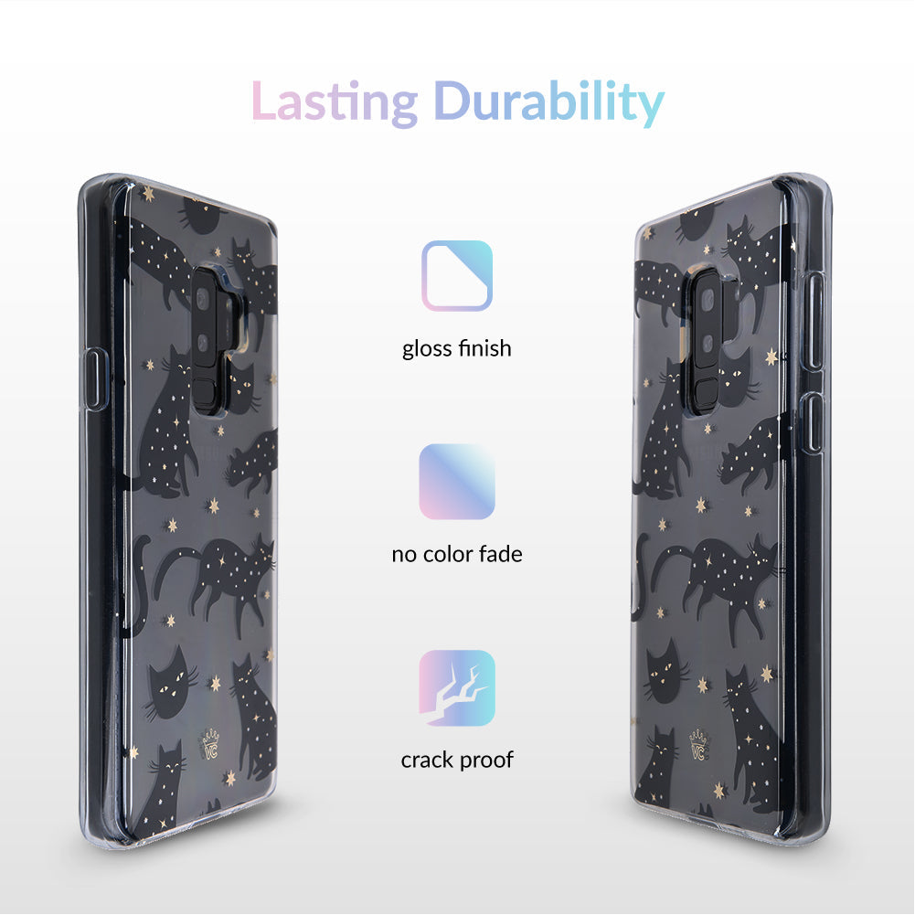 Black Cat Clear Samsung Galaxy Case