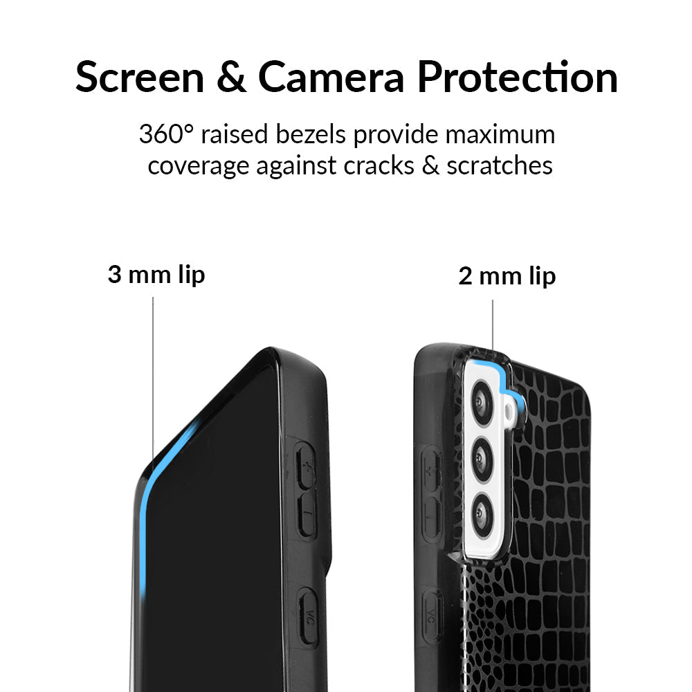 Black Croc Samsung Case