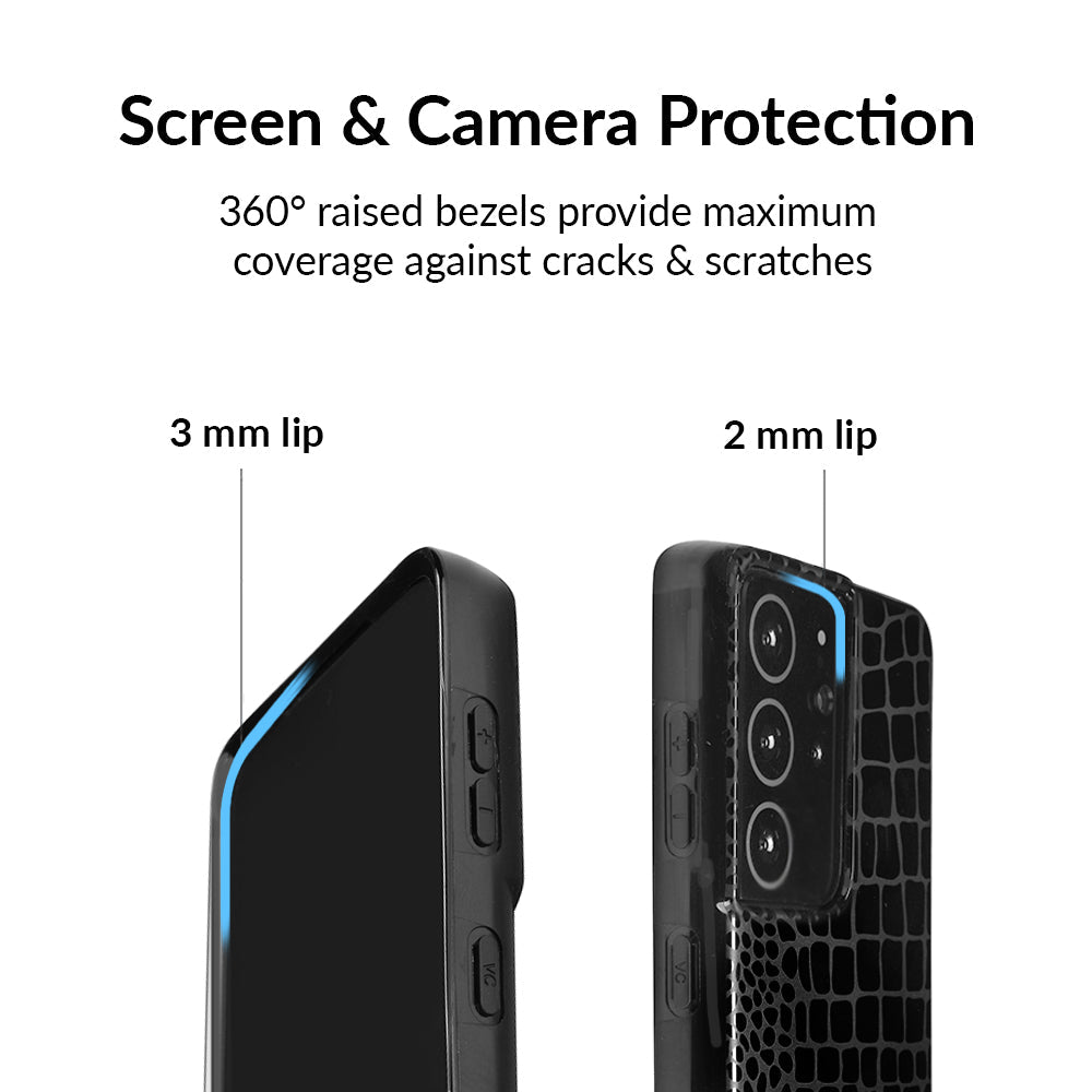 Black Croc Samsung Case