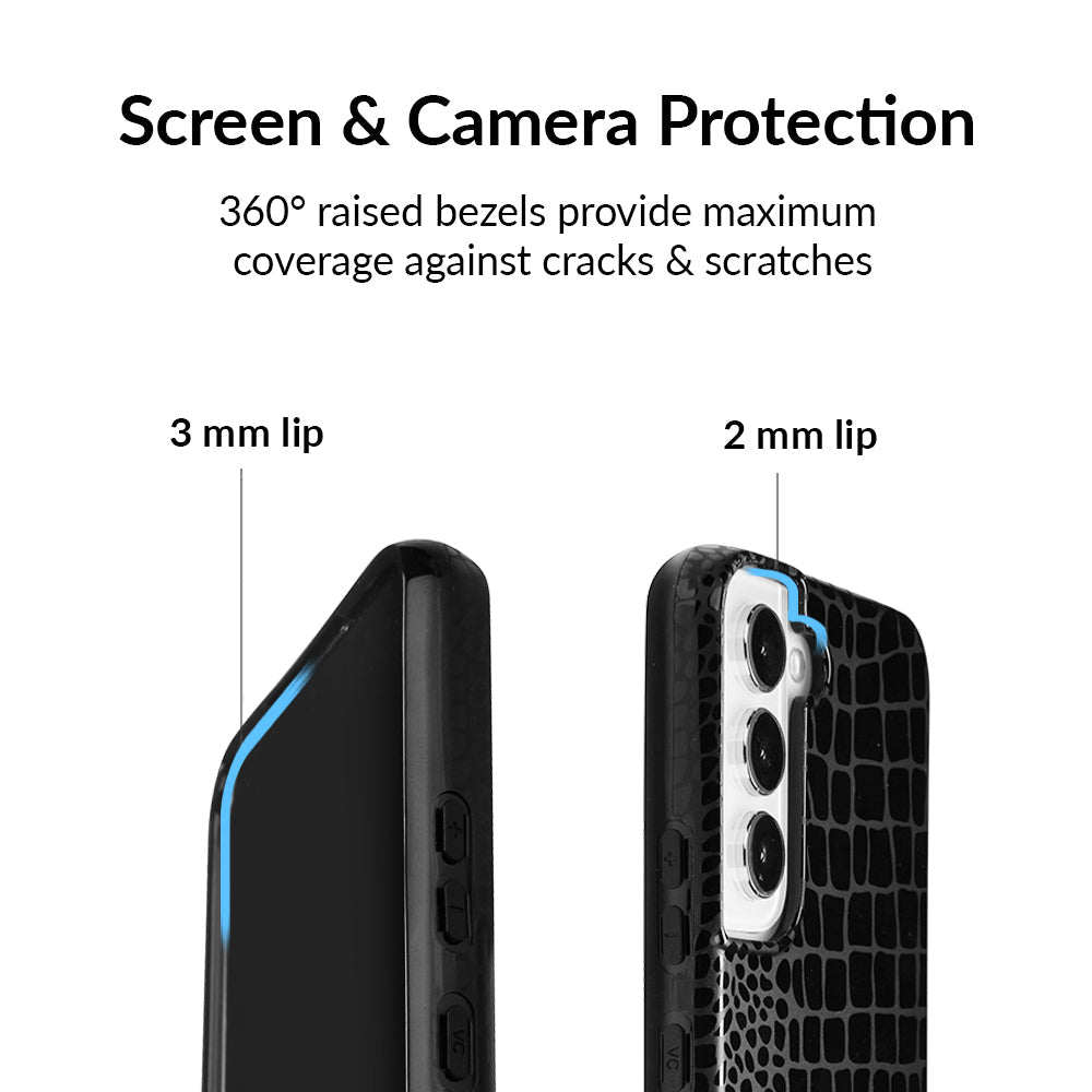 Black Croc Samsung Case