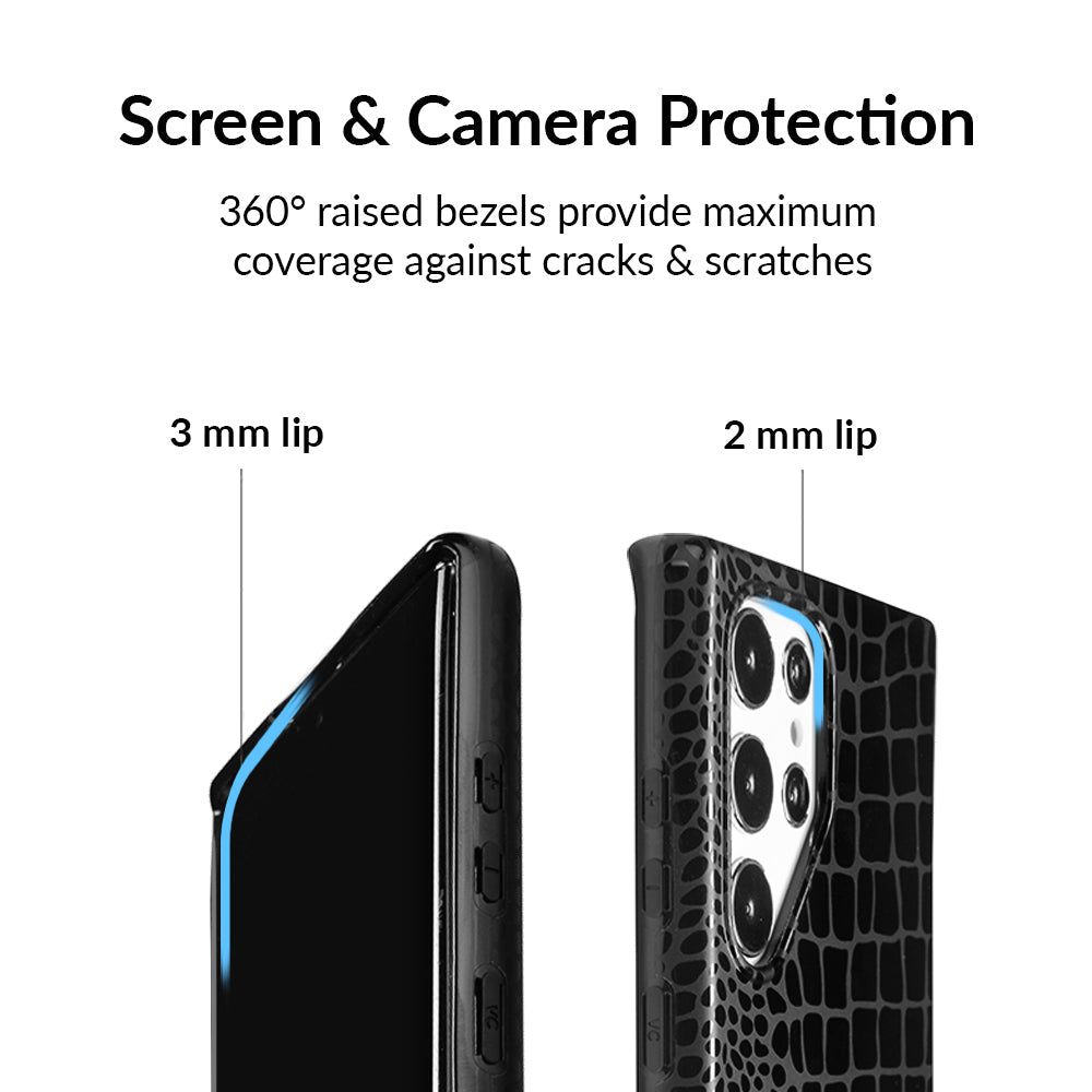 Black Croc Samsung Case
