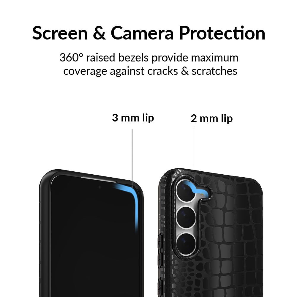Black Croc Samsung Case