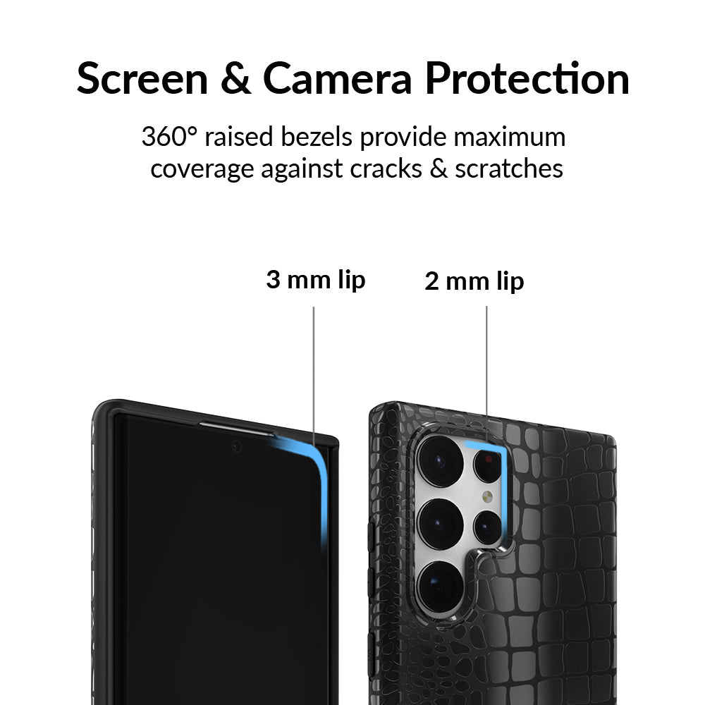 Black Croc Samsung Case