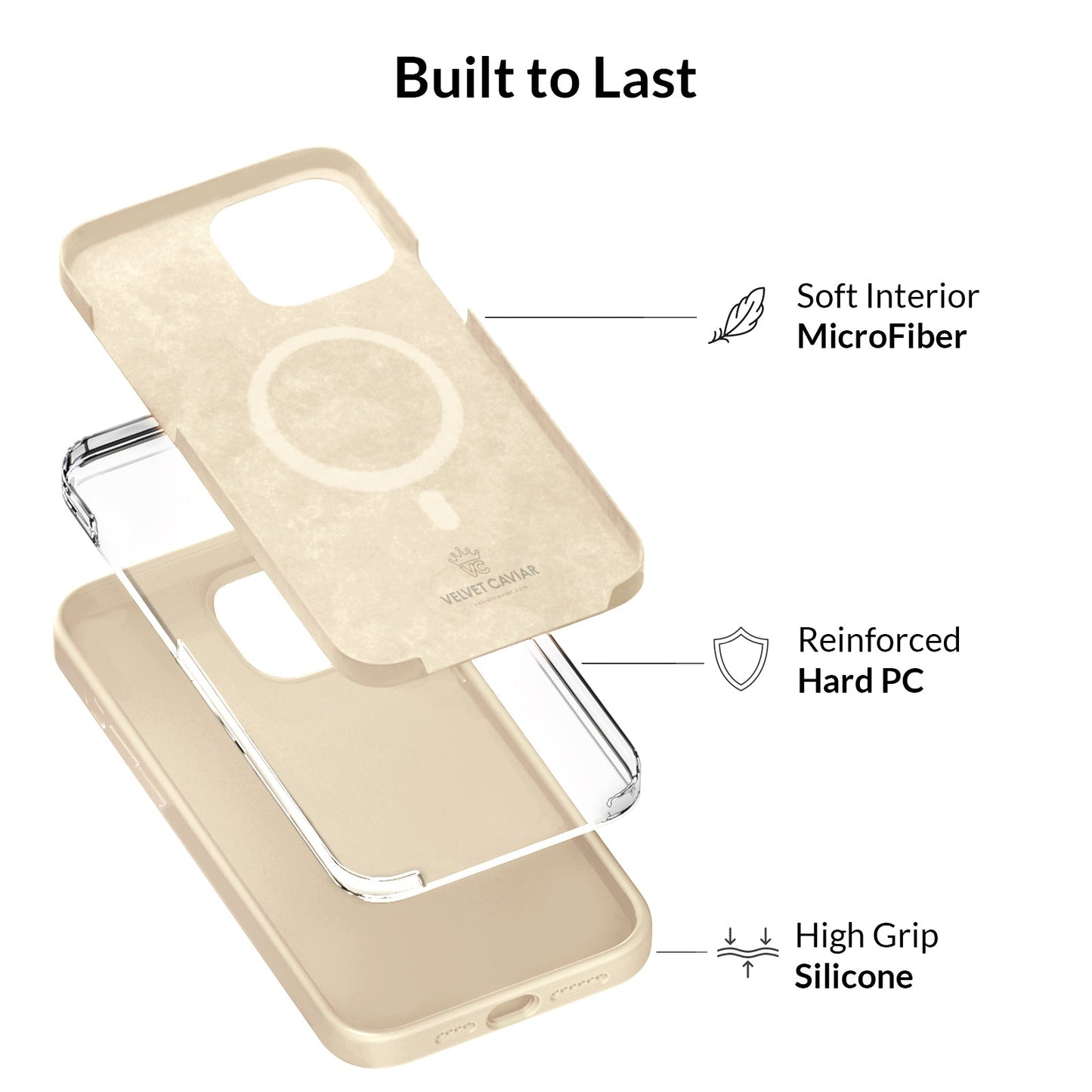 Beige Silicone iPhone Case