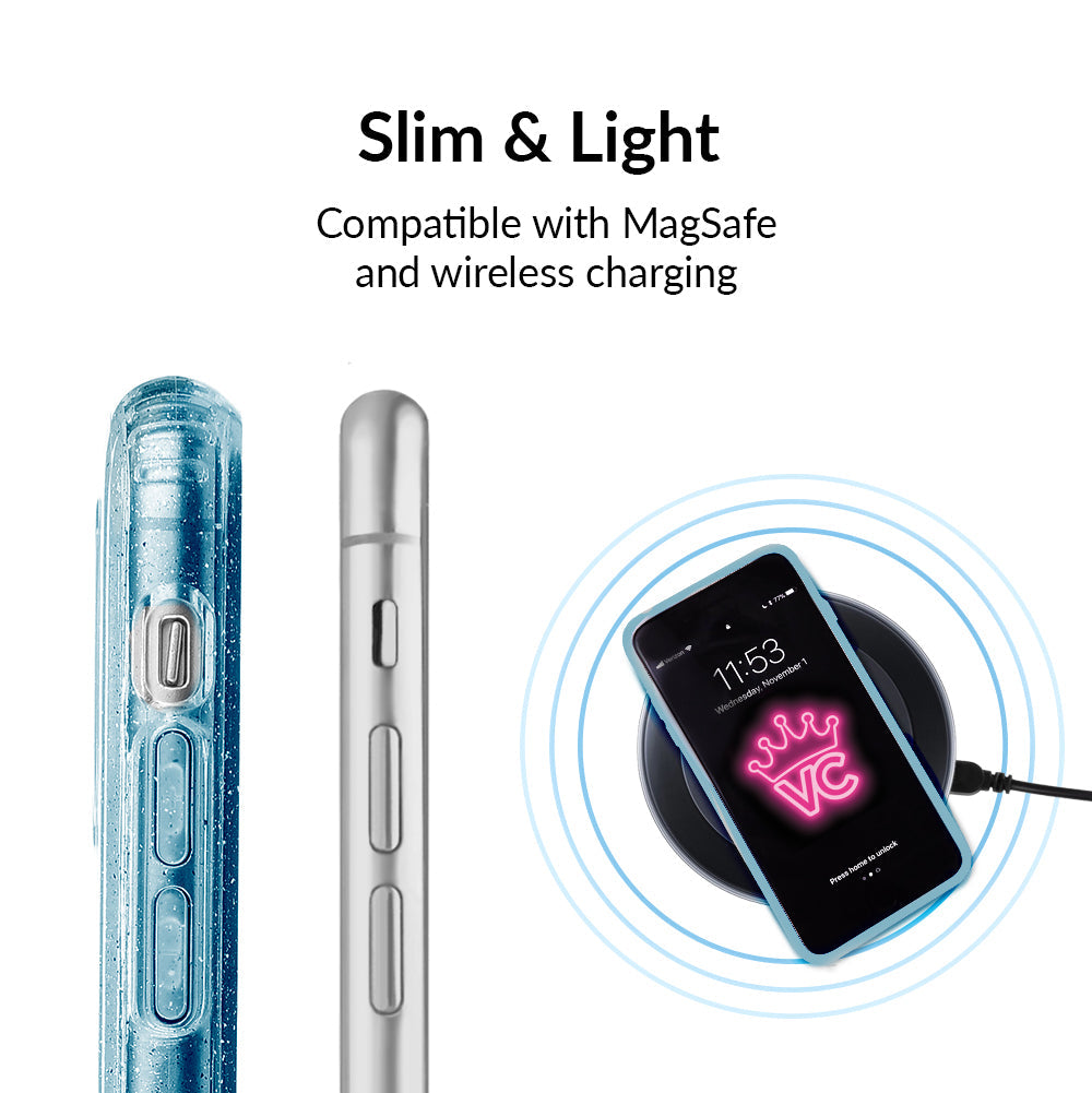 Blue Stardust Glitter iPhone Case