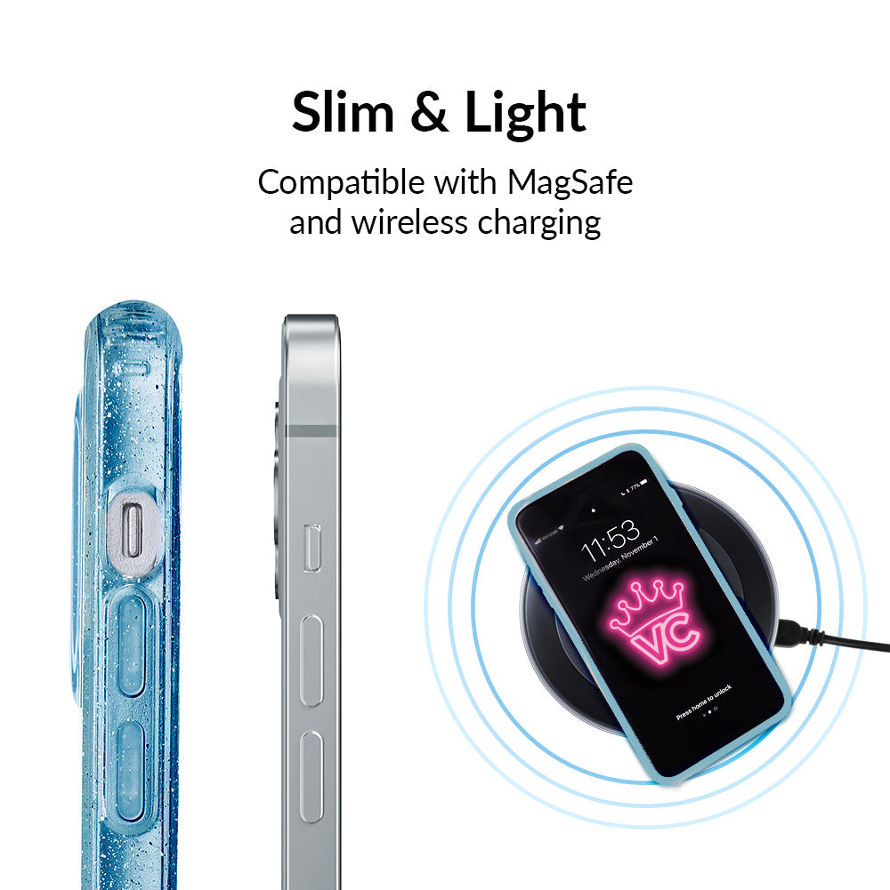 Blue Stardust Glitter iPhone Case