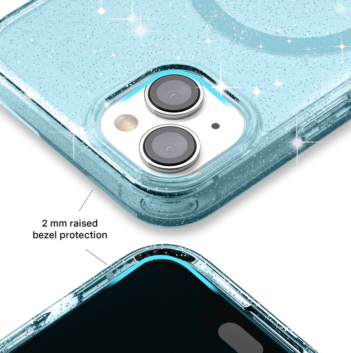 Blue Stardust Glitter iPhone Case