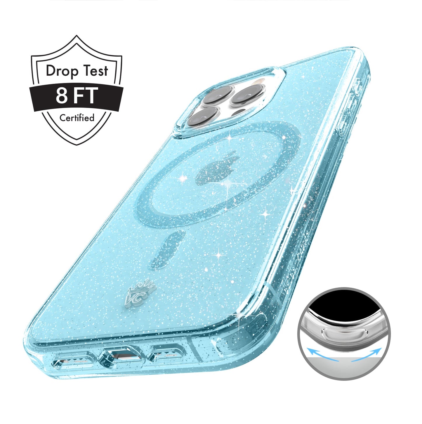 Blue Stardust Glitter iPhone Case