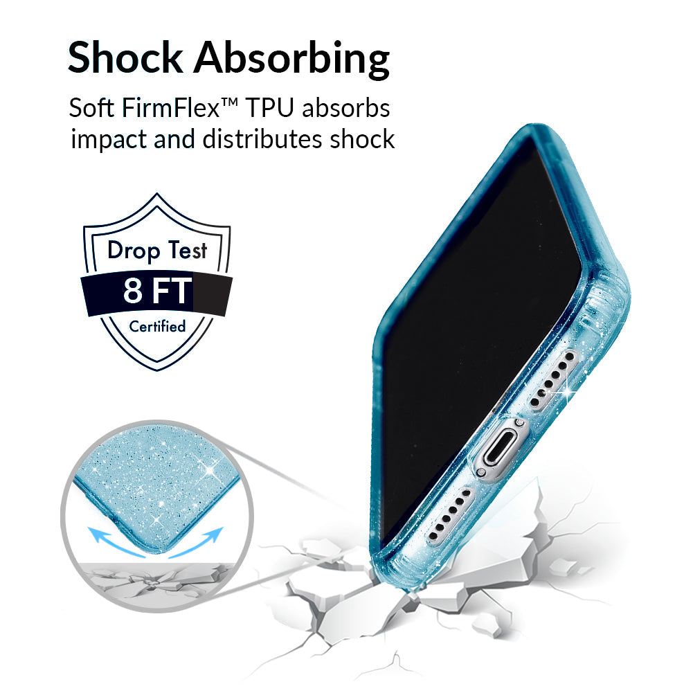 Blue Stardust Glitter iPhone Case