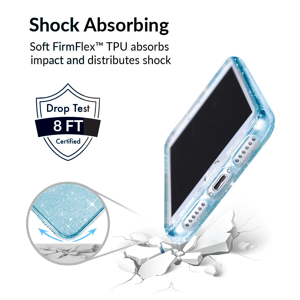 Blue Stardust Glitter iPhone Case