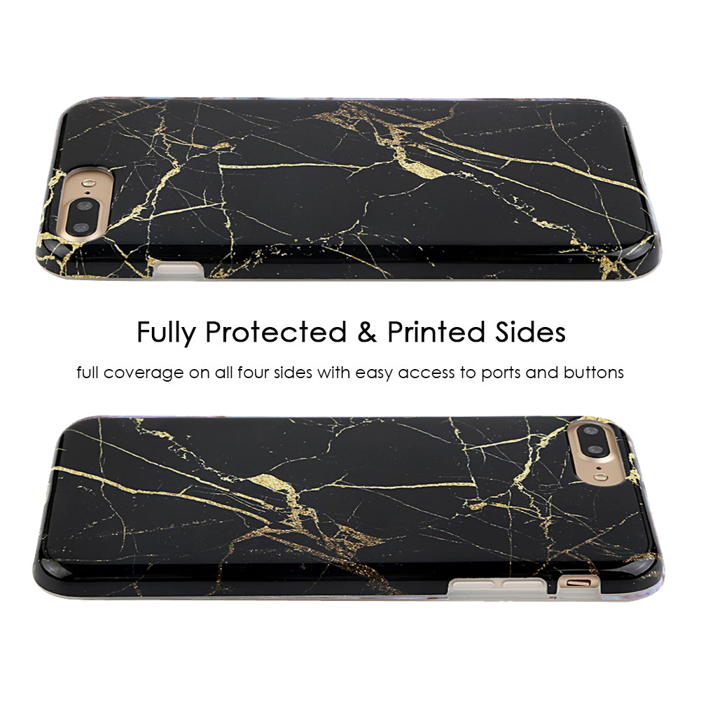 Black & Gold Marble iPhone Case