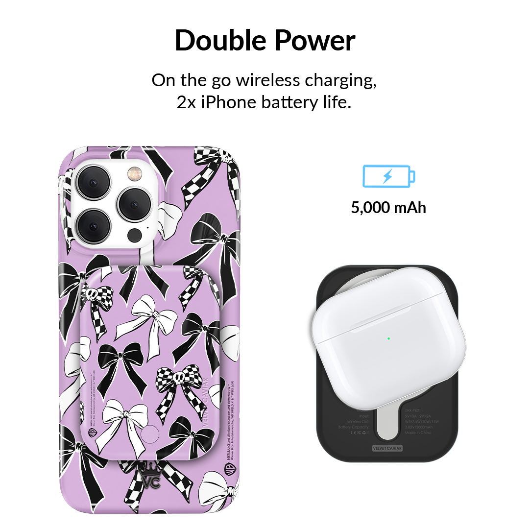 Beetlejuice Bows MagSafe Battery Power Pack