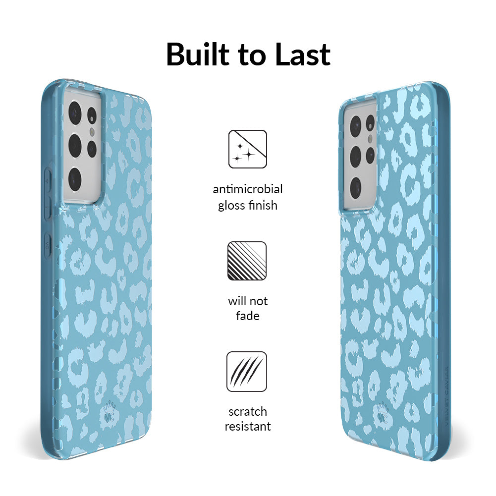 Blue Sapphire Leopard Samsung Case