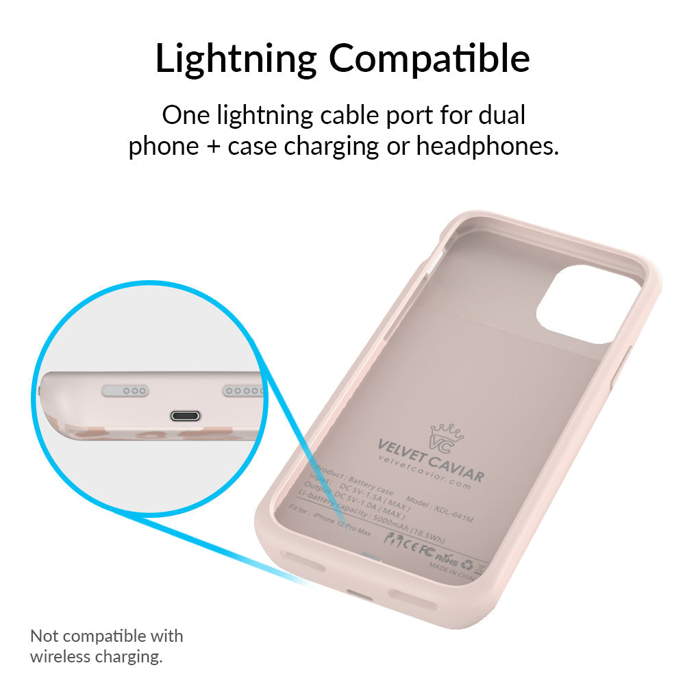 Blush Leopard iPhone Charging Case
