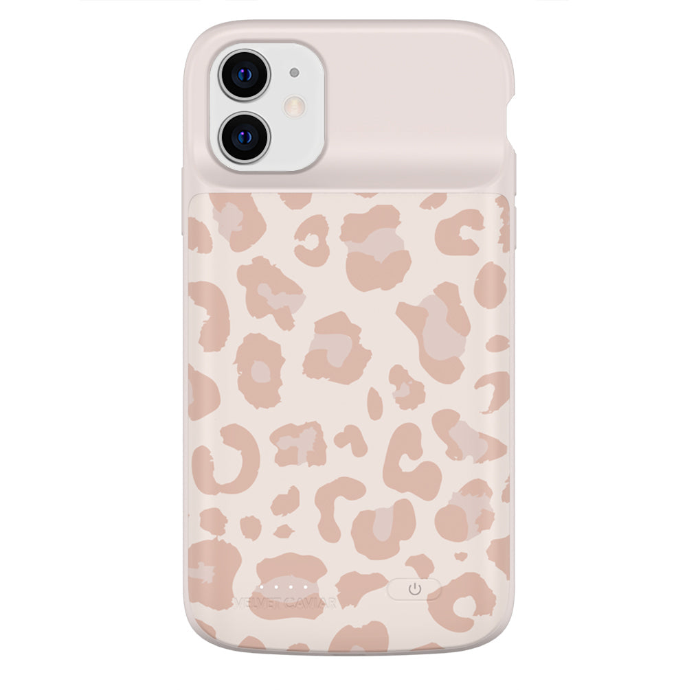 Blush Leopard iPhone Charging Case