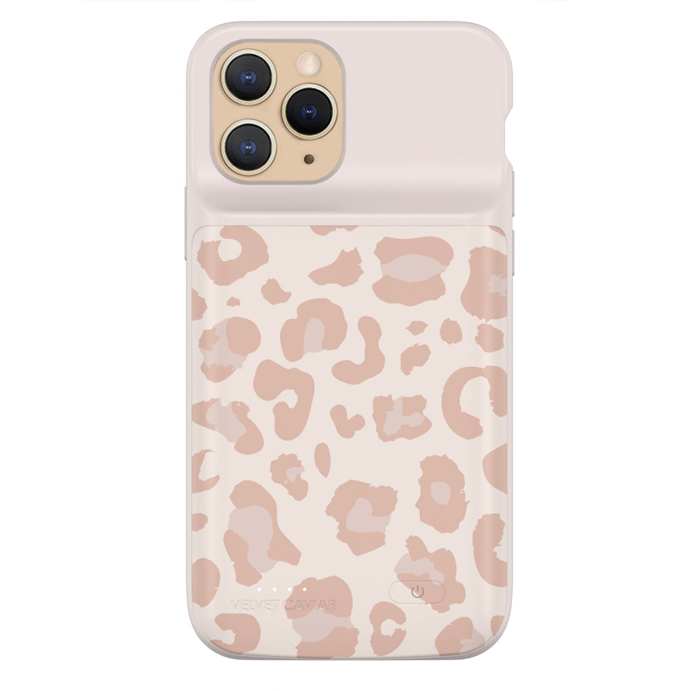 Blush Leopard iPhone Charging Case