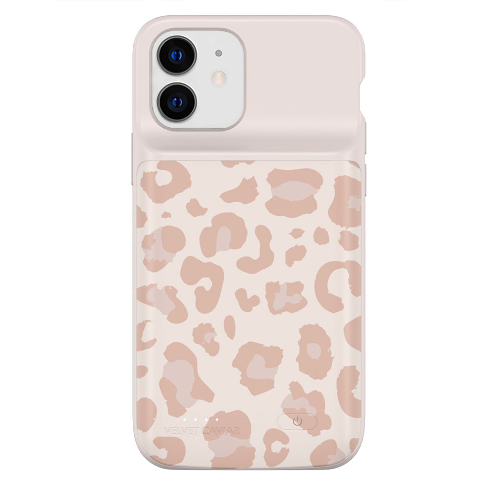 Blush Leopard iPhone Charging Case