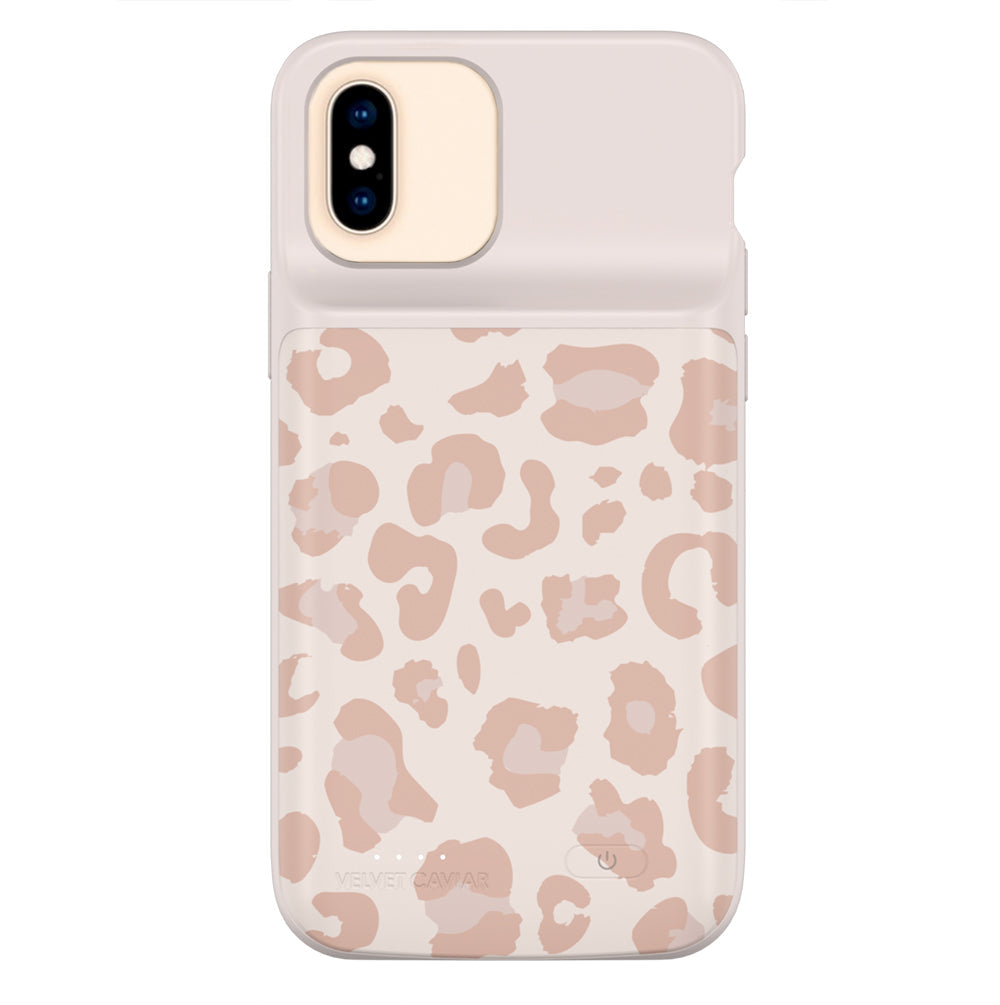 Blush Leopard iPhone Charging Case
