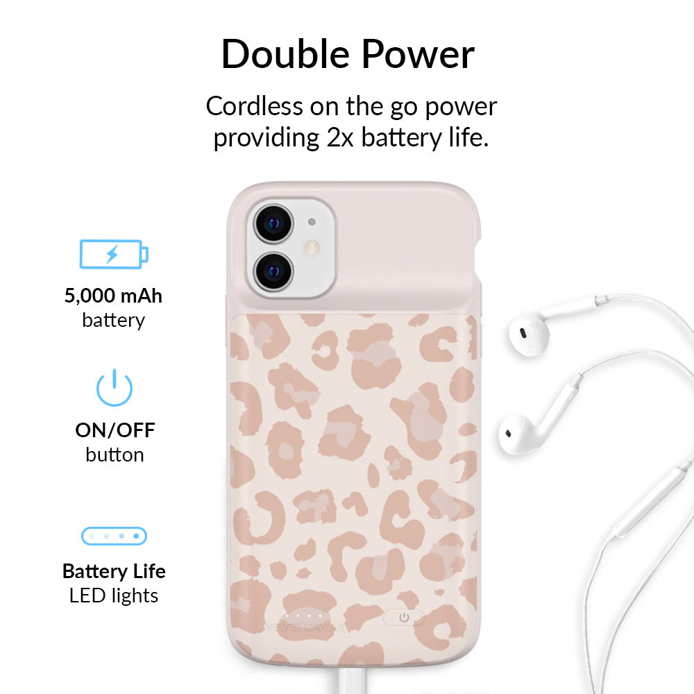 Blush Leopard iPhone Charging Case