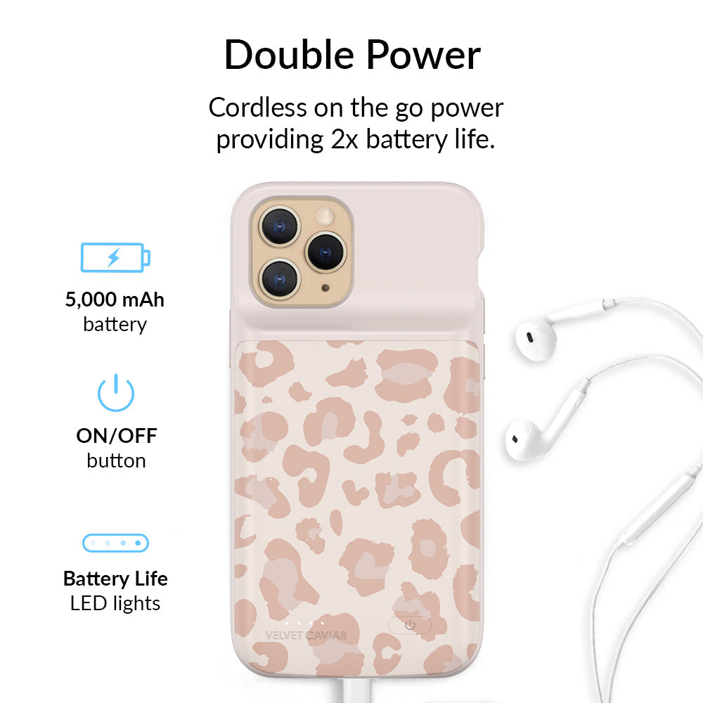 Blush Leopard iPhone Charging Case