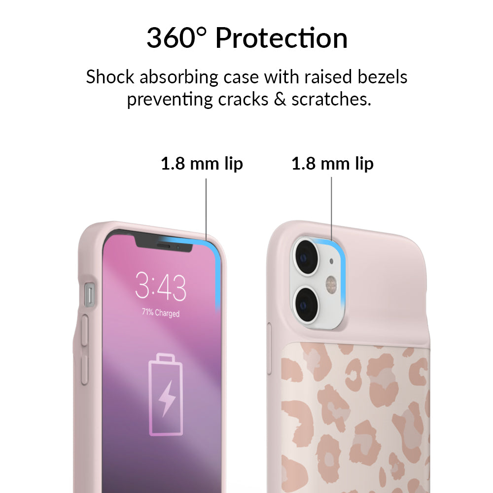 Blush Leopard iPhone Charging Case