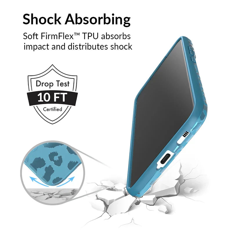 Blue Sapphire Leopard Samsung Case