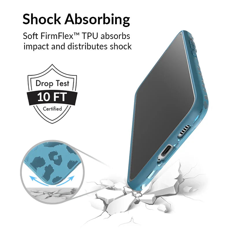 Blue Sapphire Leopard Samsung Case