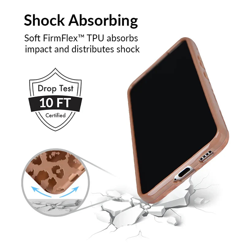 Bronze Chrome Leopard Samsung Case