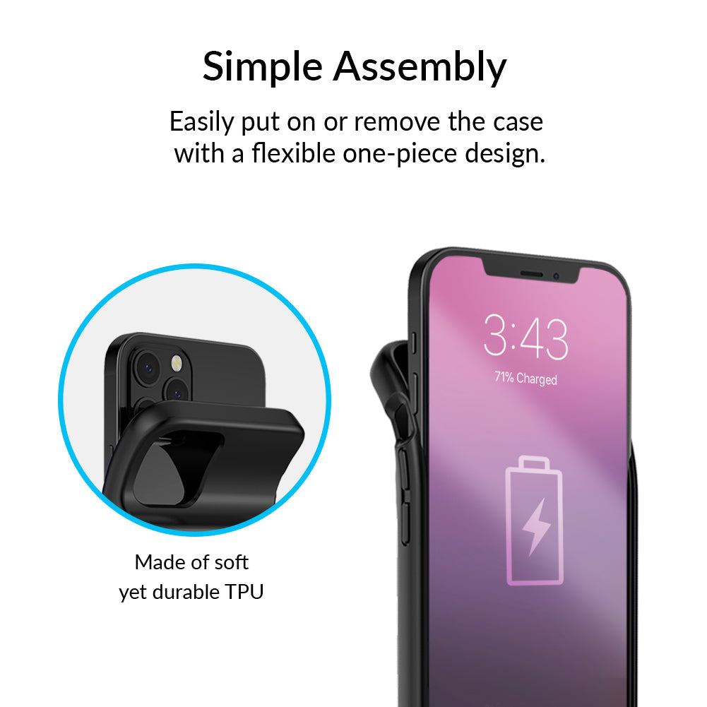 Black Gingham iPhone Charging Case