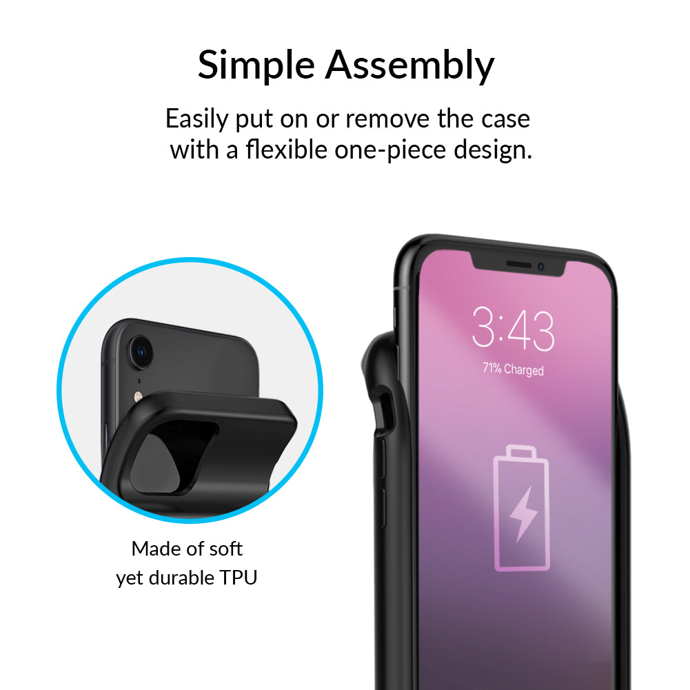 Black Marble iPhone Charging Case