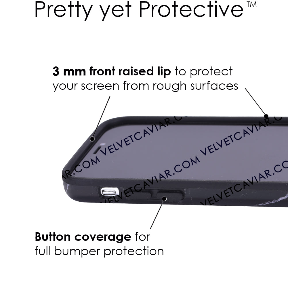 Black & Gold Marble iPhone Case