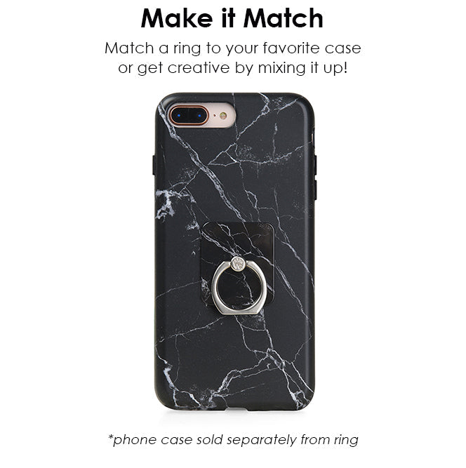 Black Marble Phone Ring