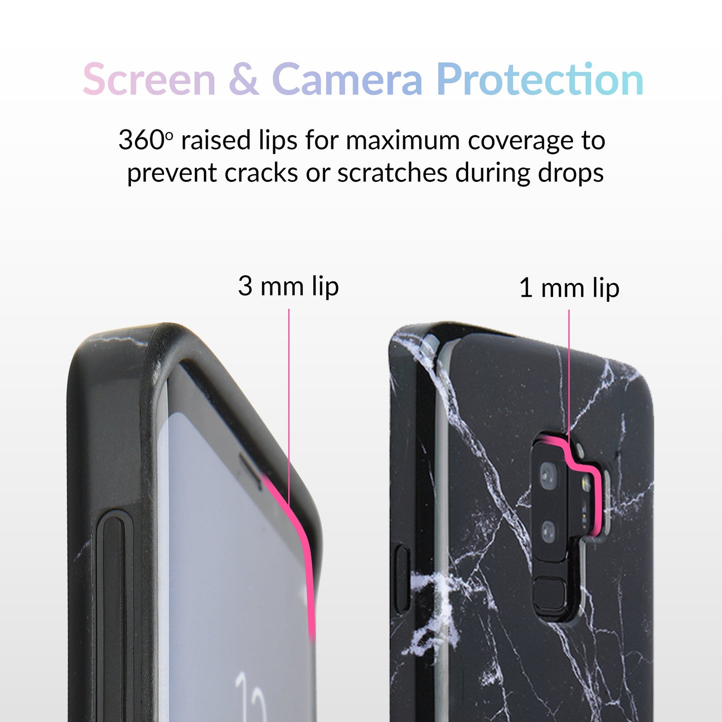Black Marble Samsung Case