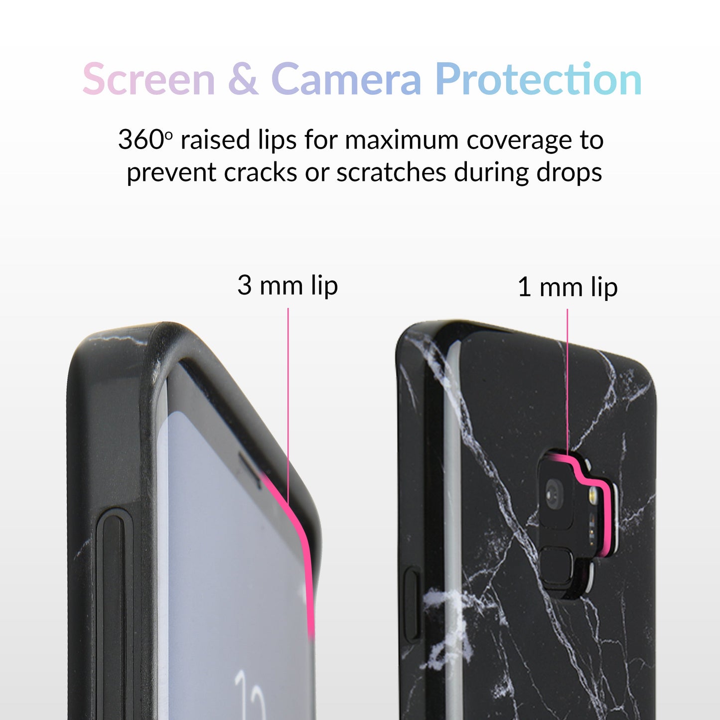 Black Marble Samsung Case