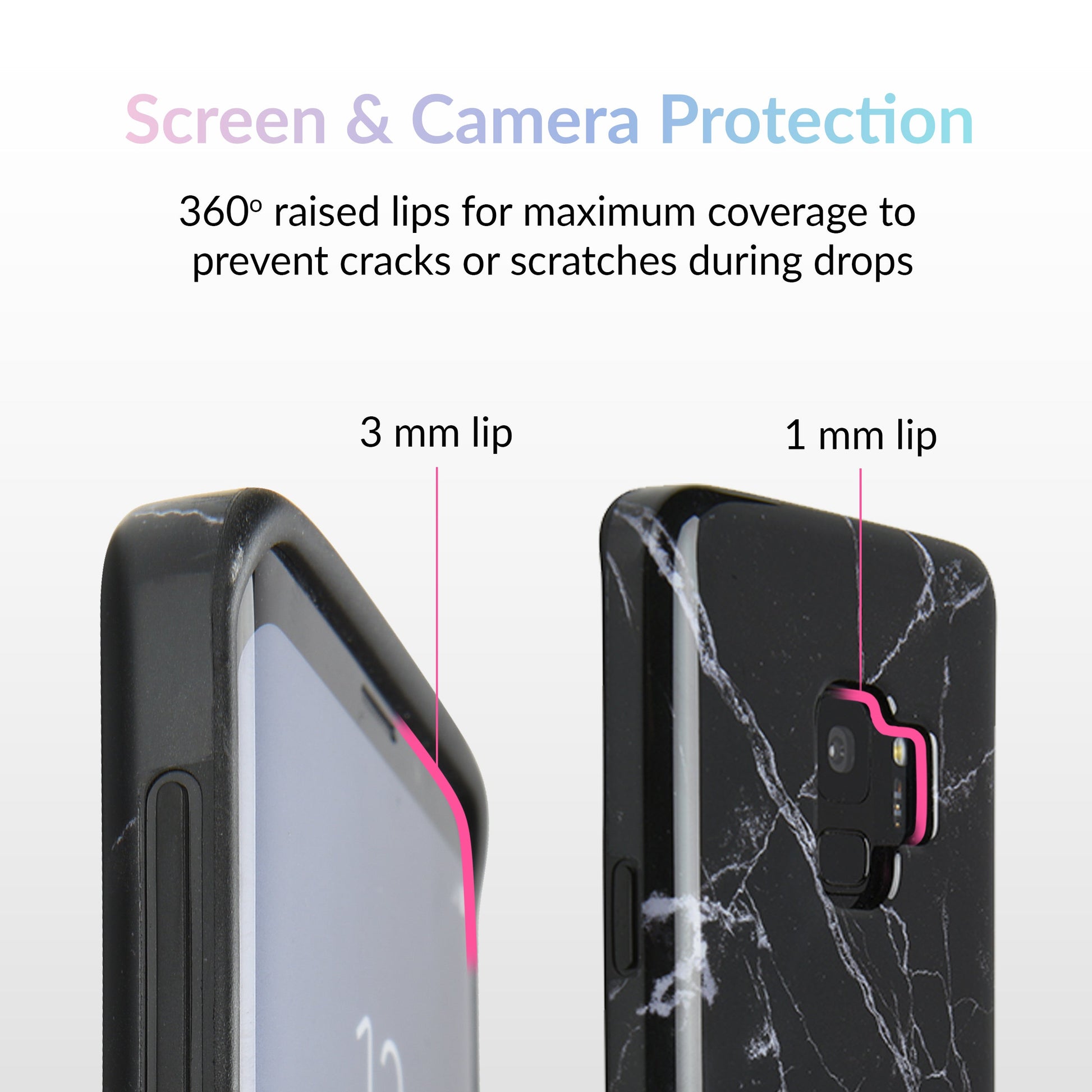 Black Marble Samsung Case