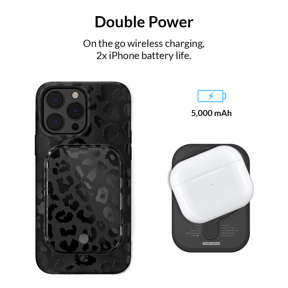 Black Leopard MagSafe Battery Power Pack