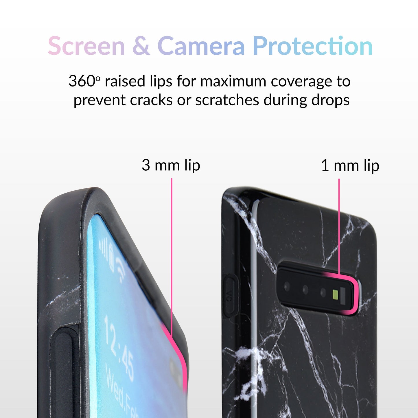 Black Marble Samsung Case