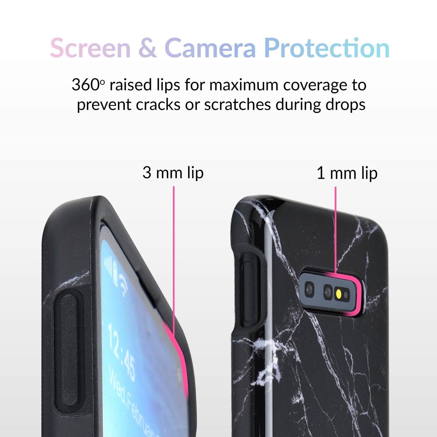 Black Marble Samsung Case