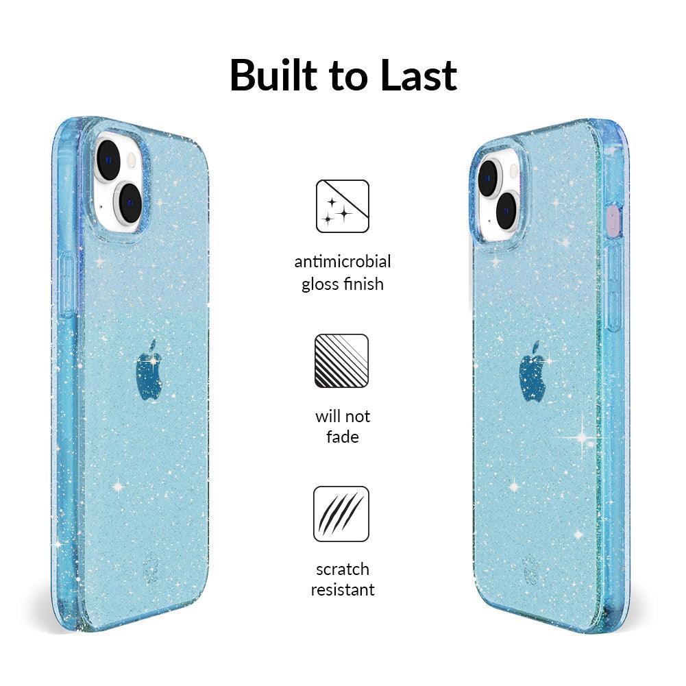 Blue Stardust Glitter iPhone Case