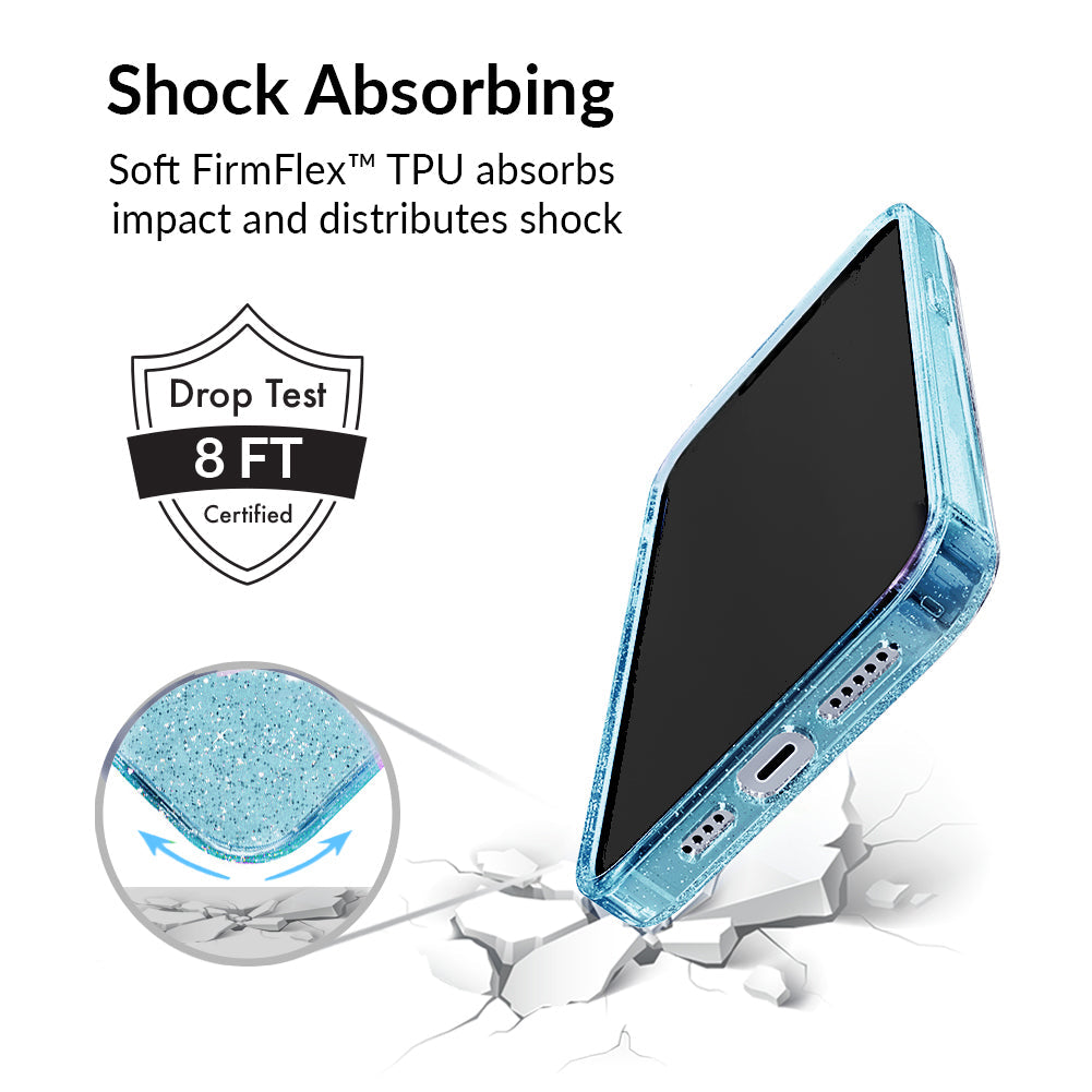 Blue Stardust Glitter iPhone Case