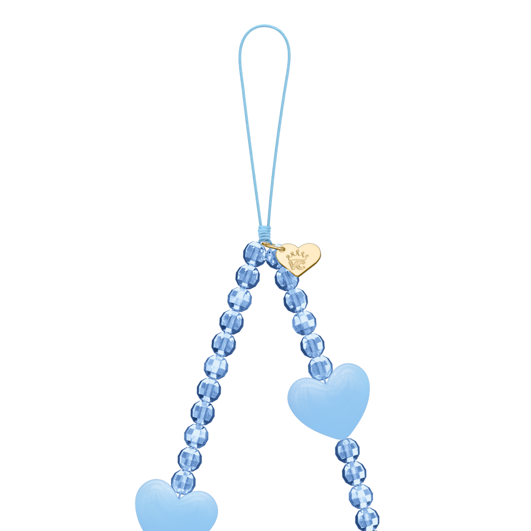 Blue Heart Phone Charm