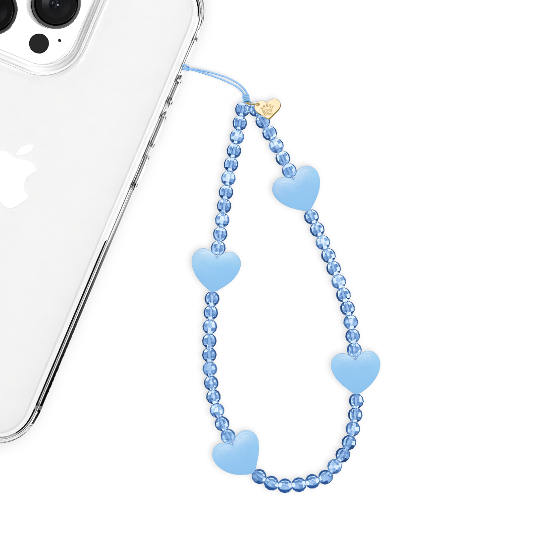 Blue Heart Phone Charm