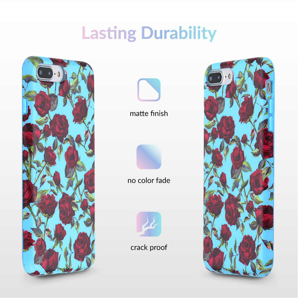 Blue Roses Floral iPhone Case
