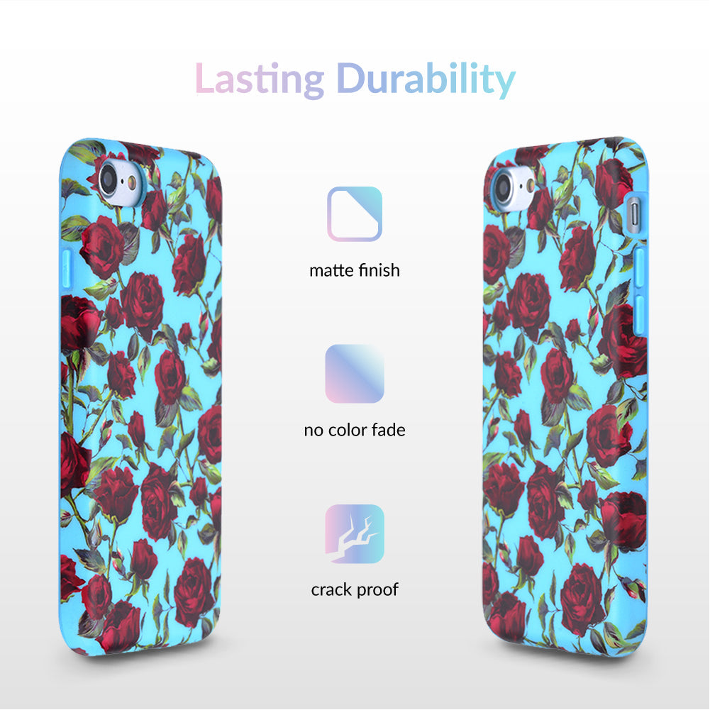 Blue Roses Floral iPhone Case