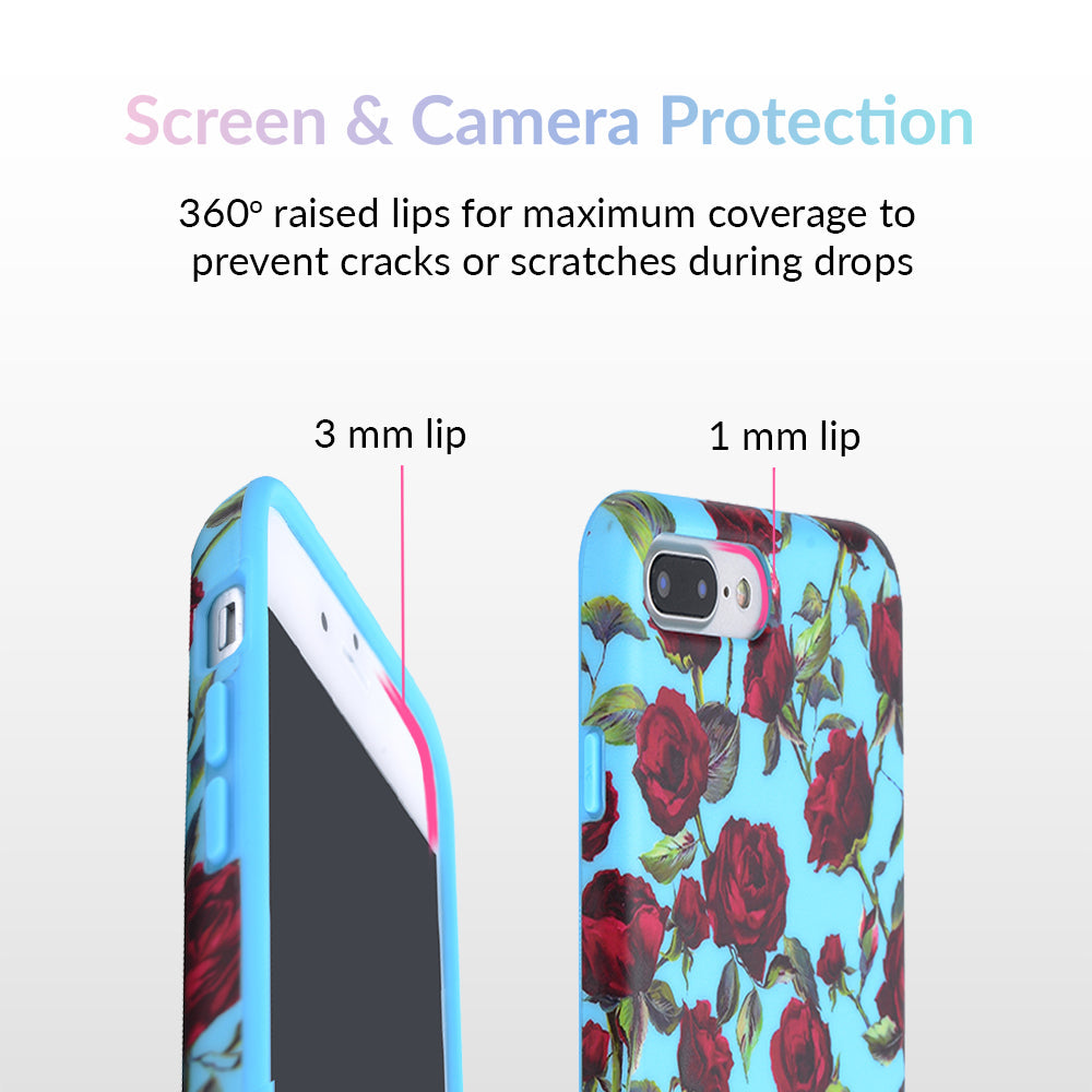 Blue Roses Floral iPhone Case