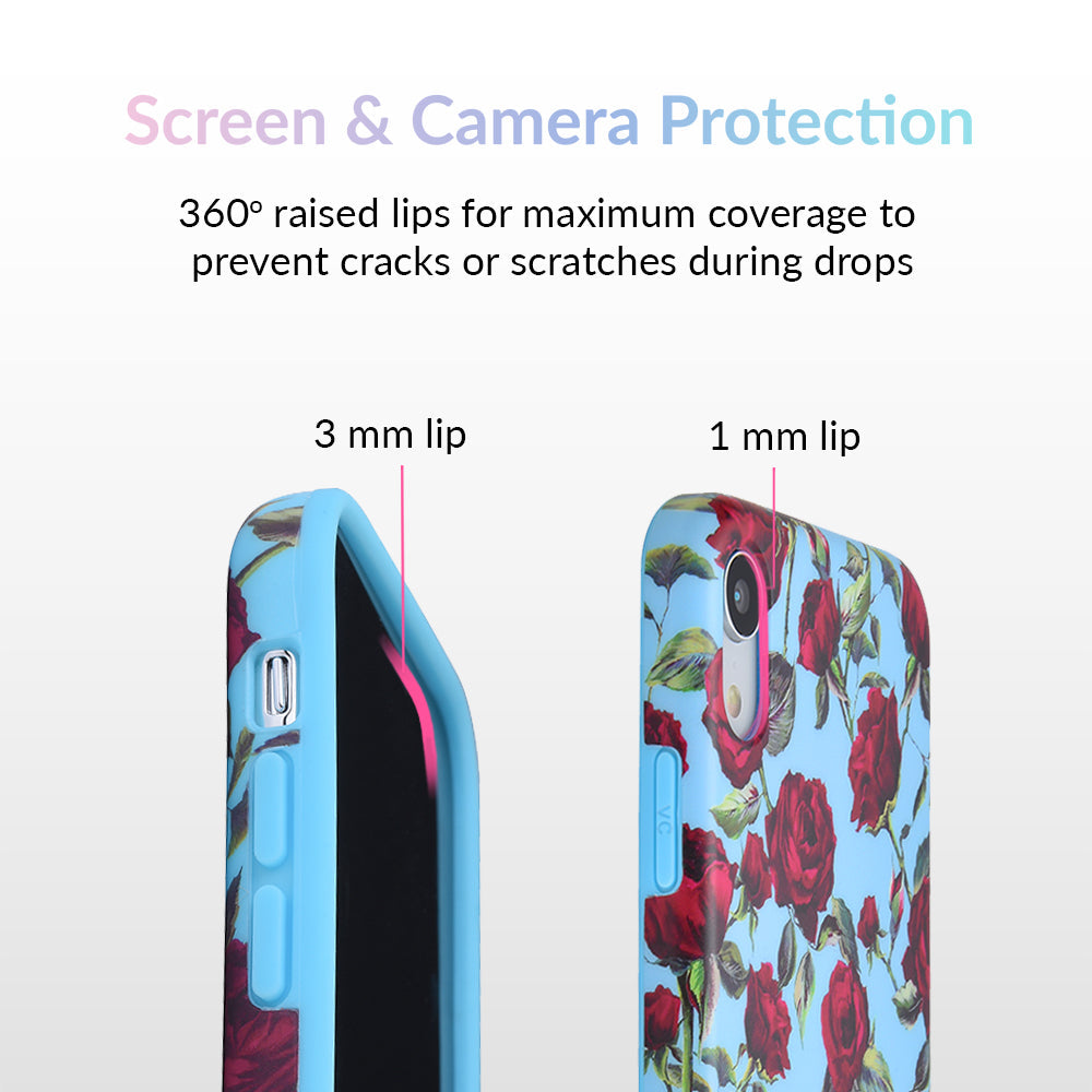 Blue Roses Floral iPhone Case