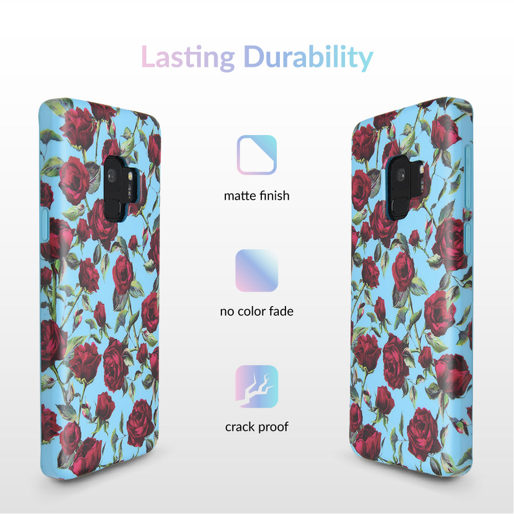 Blue Roses Floral Samsung Galaxy Case