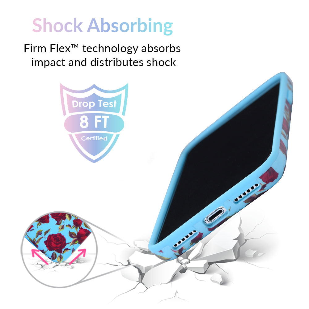 Blue Roses Floral iPhone Case