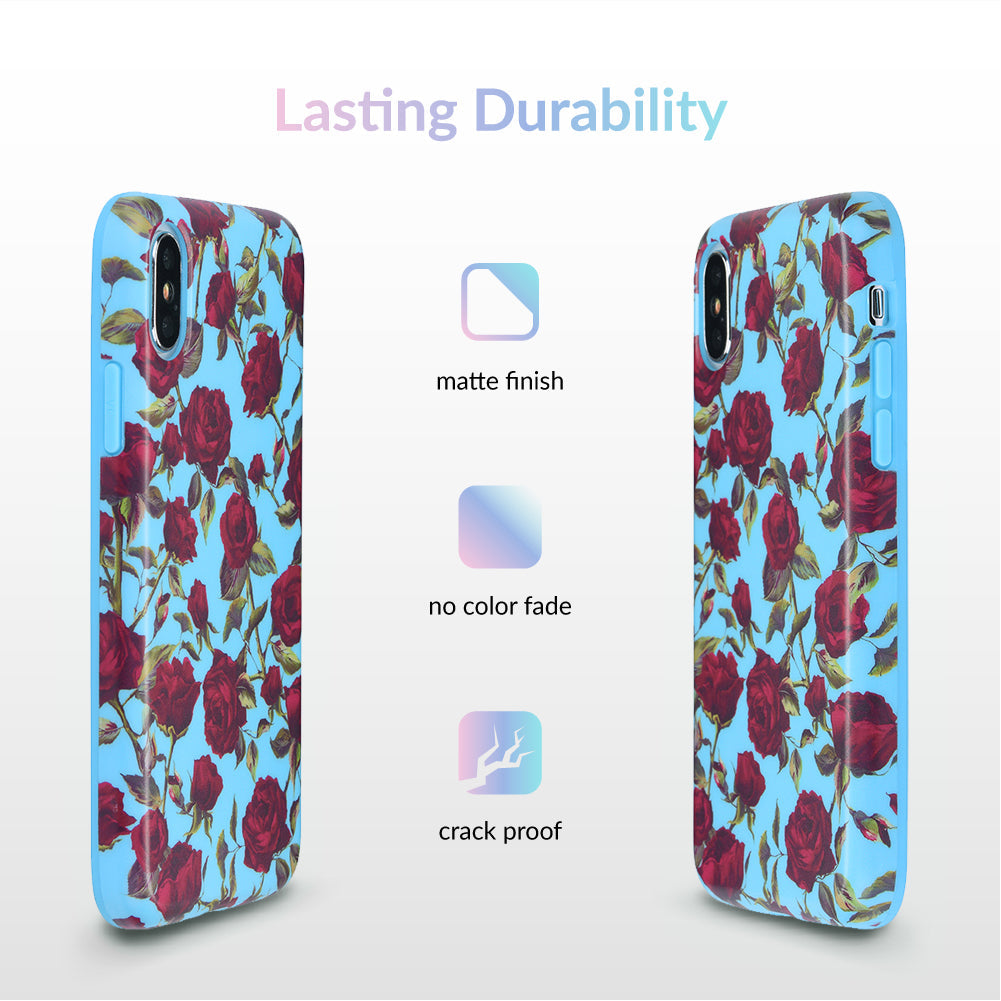 Blue Roses Floral iPhone Case